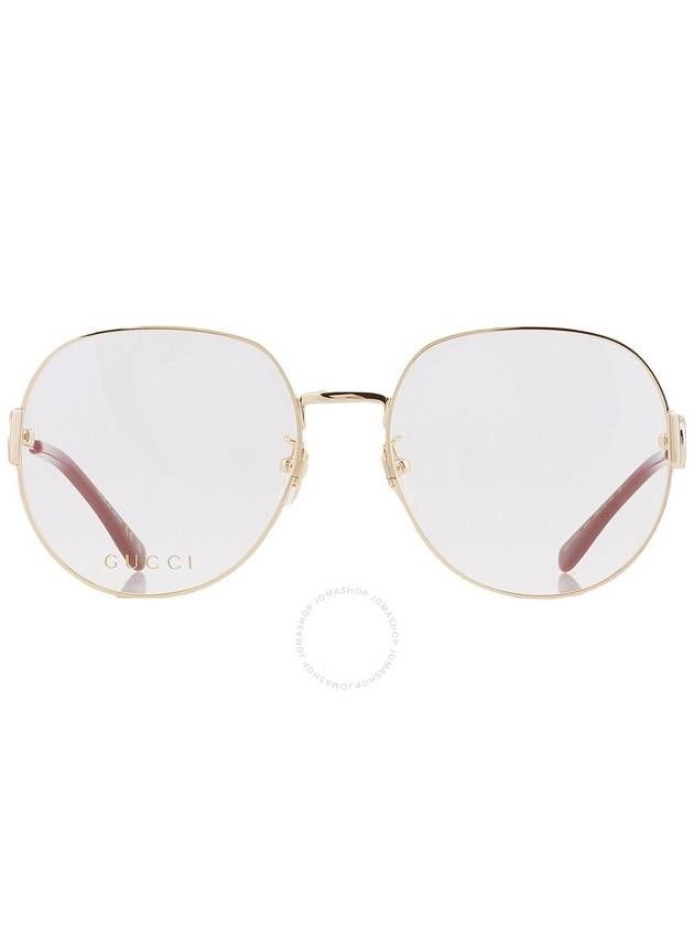 Eyewear Oval Frame Glasses Gold - GUCCI - BALAAN 2