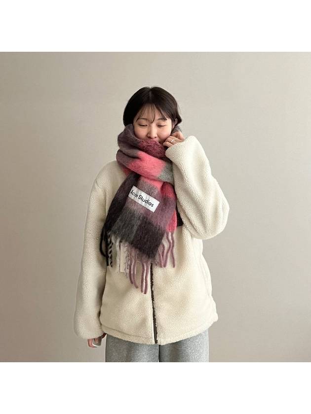 Check Mohair Muffler Mauve Bright pink - ACNE STUDIOS - BALAAN 2