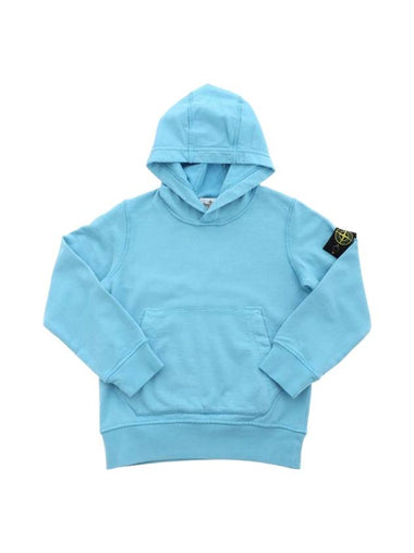 Kids Wappen Patch Hoodie Aqua - STONE ISLAND - BALAAN 1