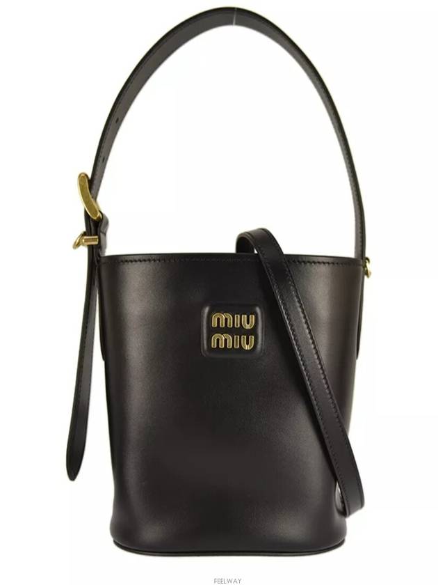 Logo Bucket Cross Bag Black - MIU MIU - BALAAN 2