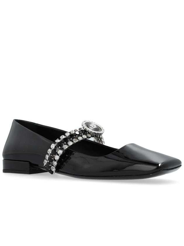 Versace Leather Ballet Flats, Women's, Black - VERSACE - BALAAN 4