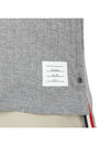 RWB Button Ribbed Polo Wool Knit Top Grey - THOM BROWNE - BALAAN 8