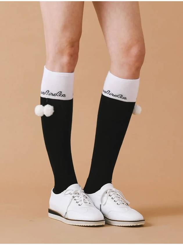 Drop color scheme knee socks BLACK - MONBIRDIE GOLF - BALAAN 7