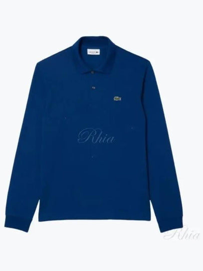 Classic Long Sleeve Polo Shirt Blue - LACOSTE - BALAAN 2