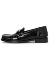 Moccasin Gancini Ornament Loafers Black - SALVATORE FERRAGAMO - BALAAN 4