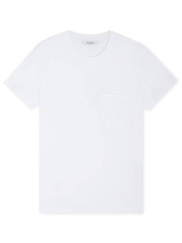 Papaia Logo Cotton Short Sleeve T-Shirt White - MAX MARA - BALAAN 2