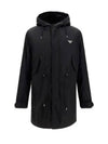 Triangle Logo Patch Re-Nylon Parka Black - PRADA - BALAAN 2