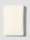 Stitched Bi-Fold Leather Card Wallet White - MAISON MARGIELA - BALAAN 2