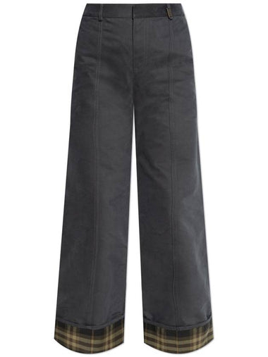 Burberry Wide-leg Trousers, Women's, Grey - BURBERRY - BALAAN 1