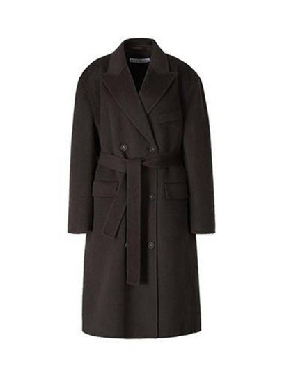 Double Breasted Belt Double Coat Camel - ACNE STUDIOS - BALAAN 2