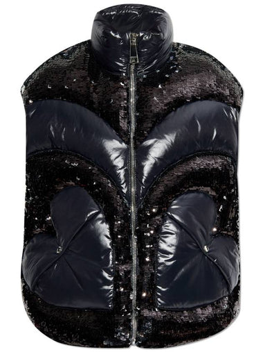 Khrisjoy Down Vest With Sequins, Women's, Black - KHRISJOY - BALAAN 1