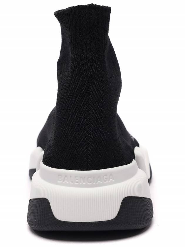 Women's Speed 2.0 Trainer Black Knit White Sole High Top Sneakers Black - BALENCIAGA - BALAAN 5