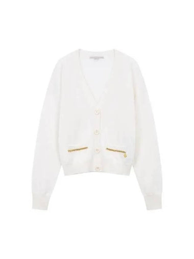 Chain point wool cardigan ivory 270186 - STELLA MCCARTNEY - BALAAN 1