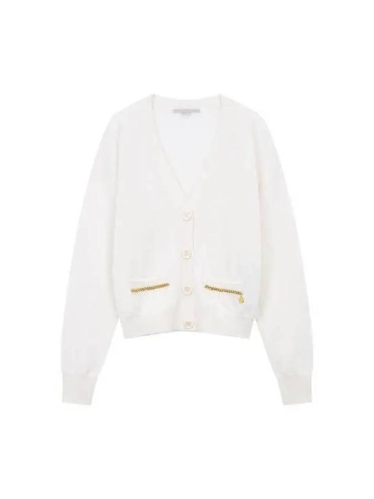 Chain point wool cardigan ivory 270186 - STELLA MCCARTNEY - BALAAN 1