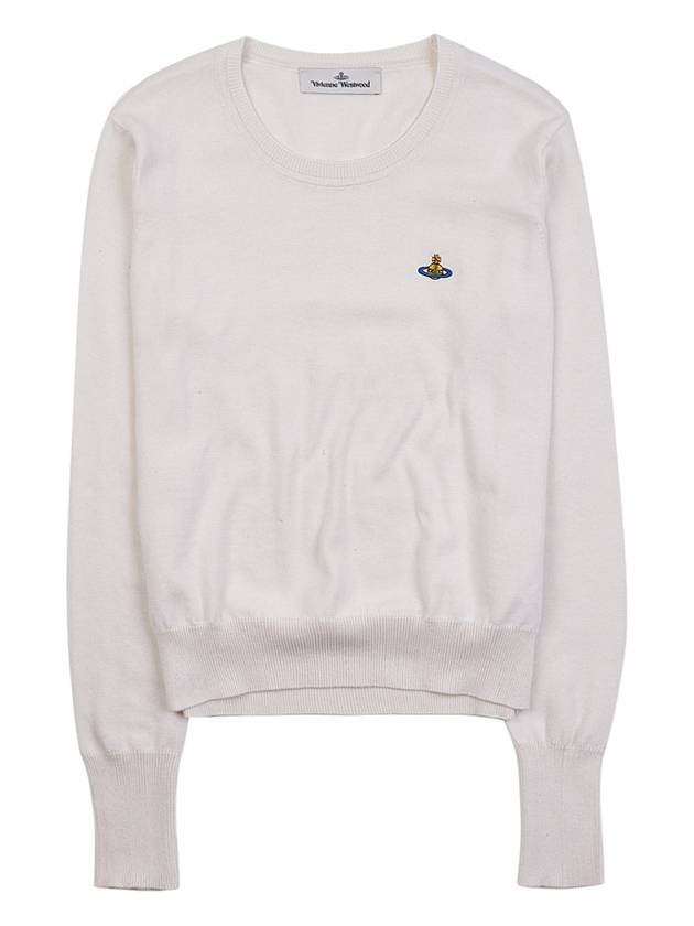 ORB Embroid Logo Knit Top Cream - VIVIENNE WESTWOOD - BALAAN 11