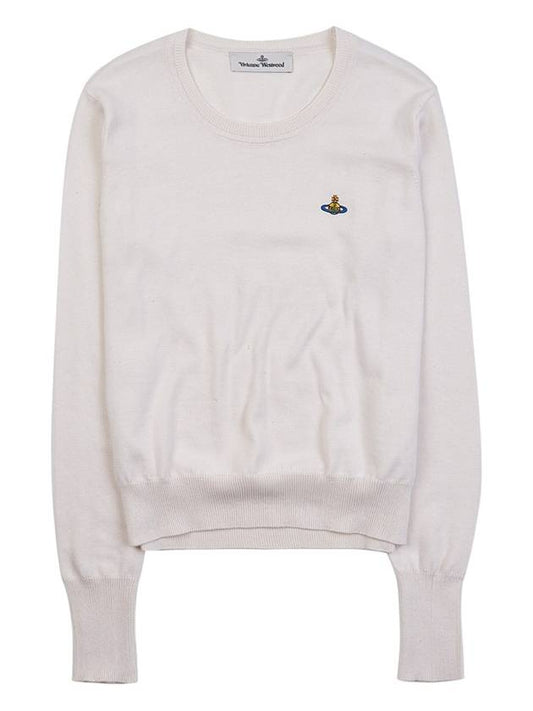 ORB Embroid Logo Knit Top Cream - VIVIENNE WESTWOOD - BALAAN 2