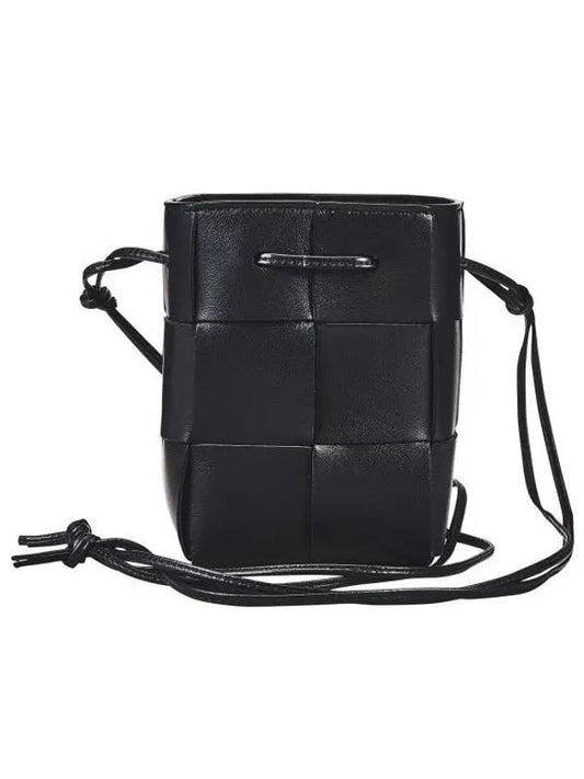 Intrecciato Cassette Small Bucket Bag Black - BOTTEGA VENETA - BALAAN 2