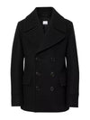 Men's Wool Double Coat Black - BURBERRY - BALAAN 1