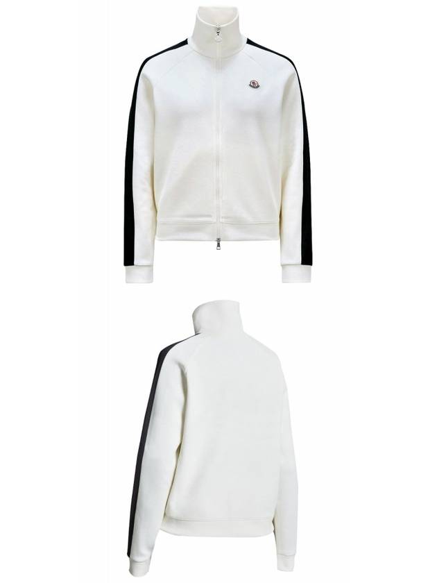 8G00001 899V9 034 Logo Zip up Jacket White Women s TTA - MONCLER - BALAAN 4