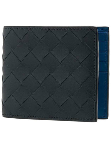 Intrecciato Bifold Half Wallet Ardoise - BOTTEGA VENETA - BALAAN 1