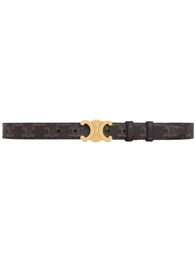 Monogram Triomphe Buckle Medium Leather Belt Tan - CELINE - BALAAN 3