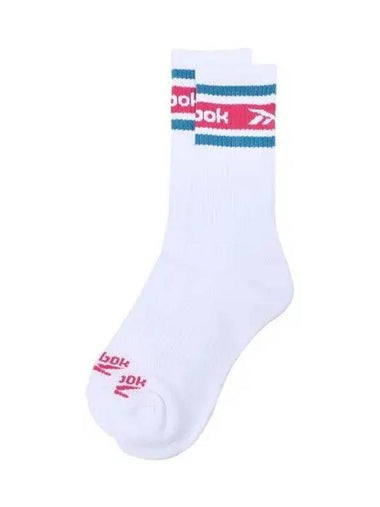 Color Logo Crew Socks Pink - REEBOK - BALAAN 1