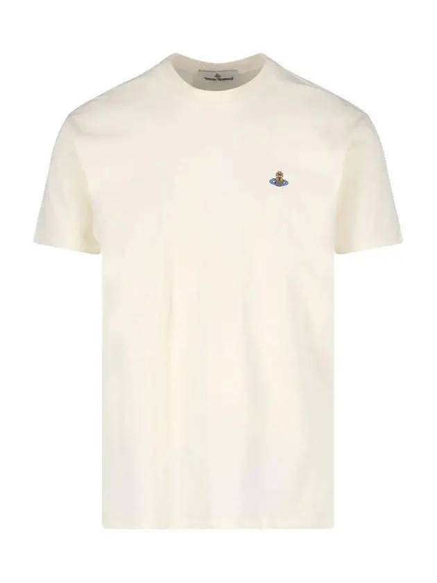 Chest ORB Logo Short Sleeve T-Shirt Beige - VIVIENNE WESTWOOD - BALAAN 2