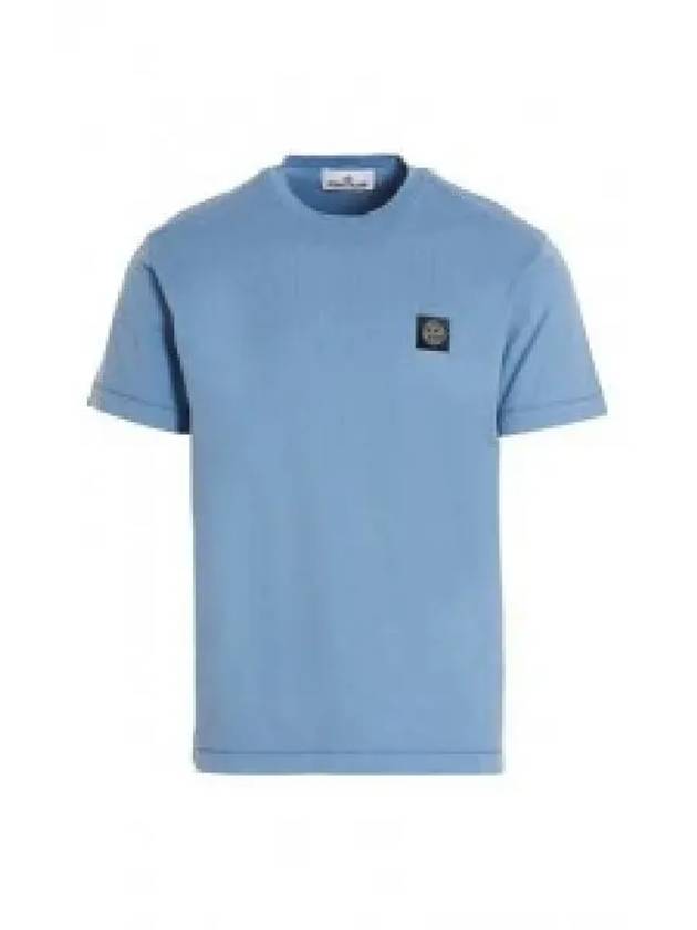 Wappen Logo Patch Short Sleeve T-Shirt Blue - STONE ISLAND - BALAAN 2