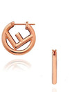 F Logo Earrings Pink Gold - FENDI - BALAAN 5