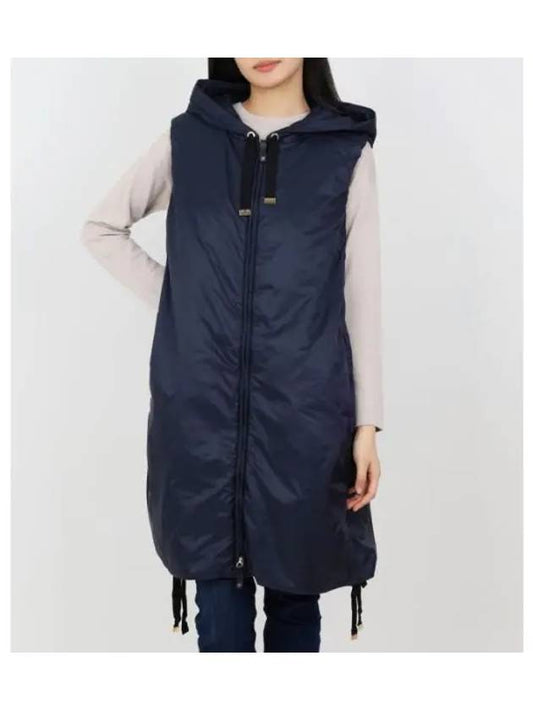 The Cube Greenage Waterproof Technical Canvas Gilet Midnight Blue - MAX MARA - BALAAN 2