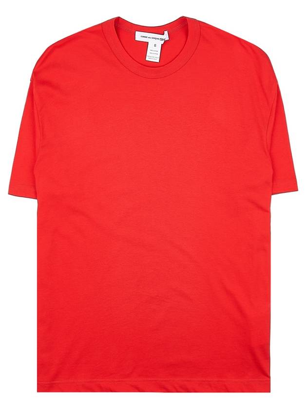 Cotton short sleeve tshirt FKT015 RED - COMME DES GARCONS - BALAAN 9