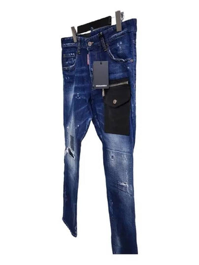 Dsquared S74LB0450 470 leather pocket patch jeans Dsquared2 - DSQUARED2 - BALAAN 2