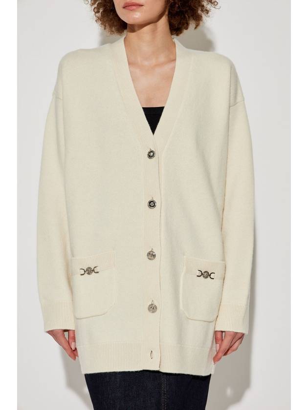 Versace Long Cardigan, Women's, Cream - VERSACE - BALAAN 3