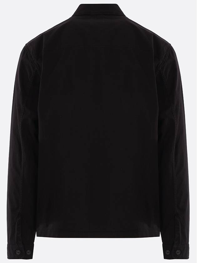 Organic Gabardine Utility Lens Long Sleeve Shirt Black - CP COMPANY - BALAAN 3