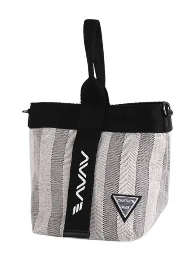 Golf Tennis Striped Mini Tote Bag Pouch Black - AVAVE - BALAAN 1