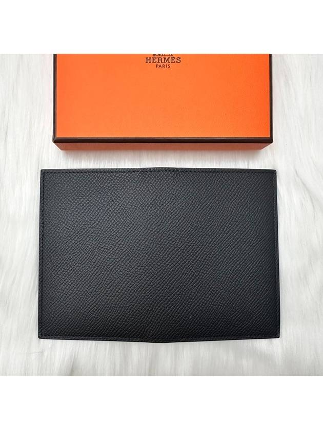 Men s Wallet MC2 Leather Card Black lux24020702 - HERMES - BALAAN 3