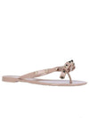 Rubber Rockstud Flip Flops Beige - VALENTINO - BALAAN 2