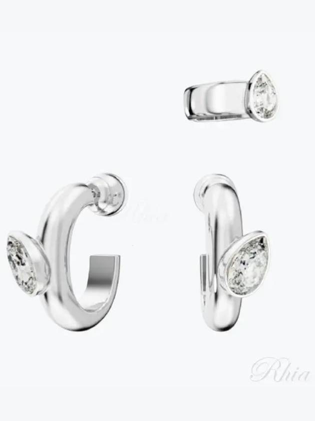 Dextera hoop earrings silver - SWAROVSKI - BALAAN 2