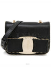 Ferragamo Mini Vara Bow Bonbon Cross Bag Black Gold Chain 21 H026 - SALVATORE FERRAGAMO - BALAAN 1