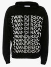 Intarsia Logo Wool Hoodie Black - JW ANDERSON - BALAAN 2