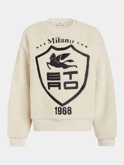 Embroidered Logo Fleece Sweatshirt Beige - ETRO - BALAAN 2