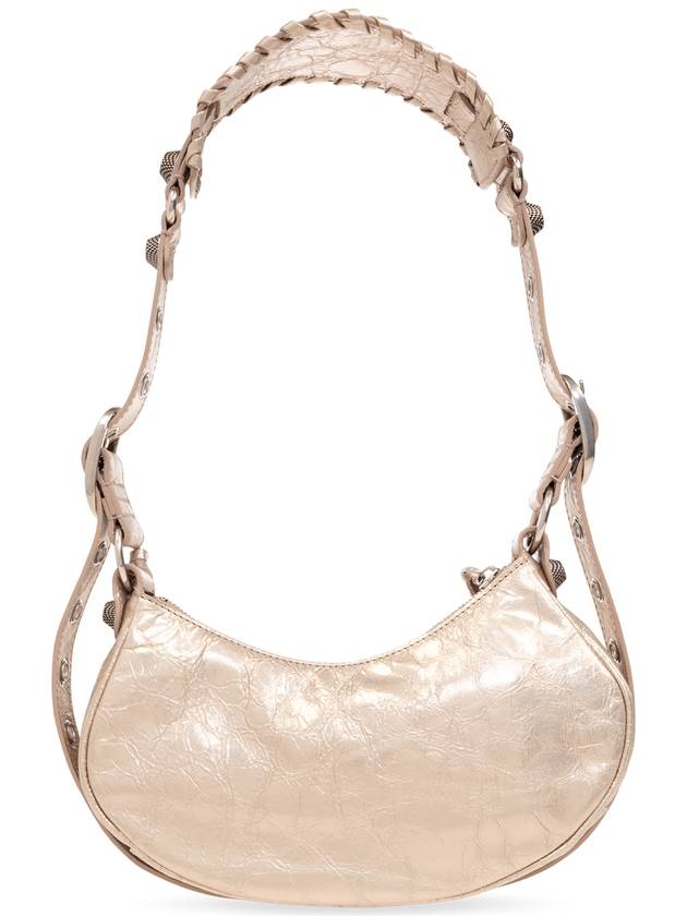 Metallic Le Cagol XS Lambskin Shoulder Bag Metallic Beige - BALENCIAGA - BALAAN 4