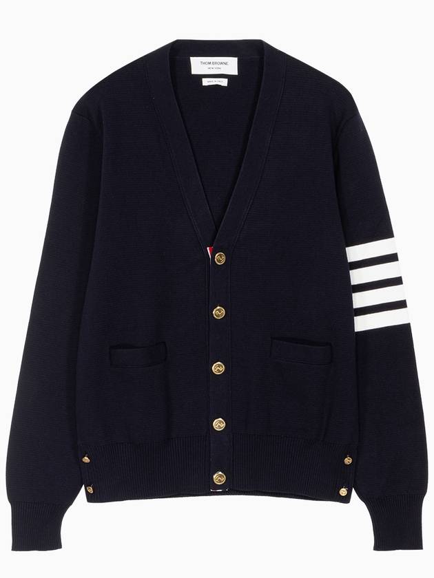 Milano Stitch 4 Bar Cardigan Navy - THOM BROWNE - BALAAN 2