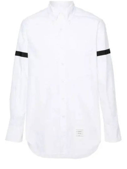 Men's Armband Long Sleeve Shirt White - THOM BROWNE - BALAAN 2