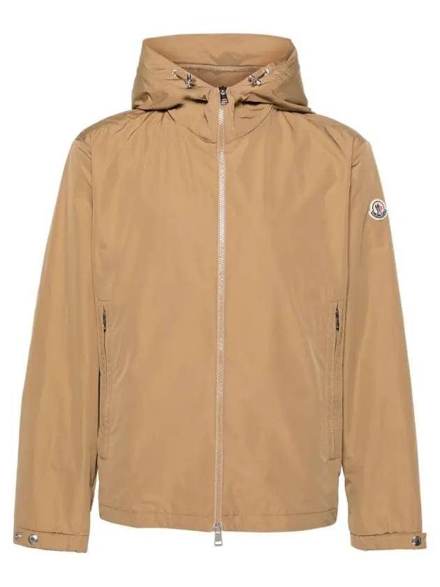 TRAVERSIER Traversier Logo Patch Hood Windbreaker Mustard Men's Jacket 1A00086 54A91 236 - MONCLER - BALAAN 1