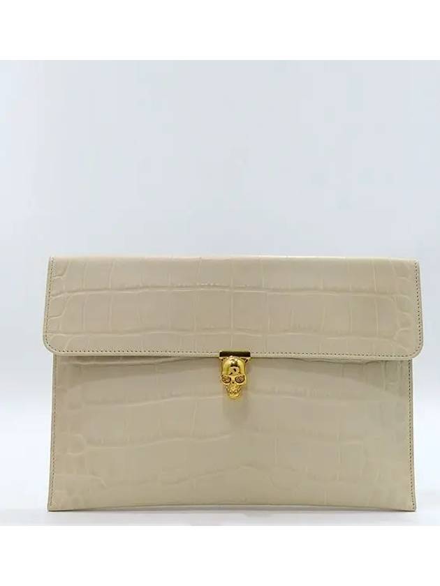 ivory clutch bag - ALEXANDER MCQUEEN - BALAAN 2