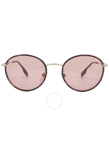 Burberry Dark Pink Round Ladies Sunglasses BE3148D 132284 51 - BURBERRY - BALAAN 1