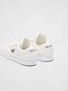 Logo Quilted Nappa Leather Low Top Sneakers White - PRADA - BALAAN 4