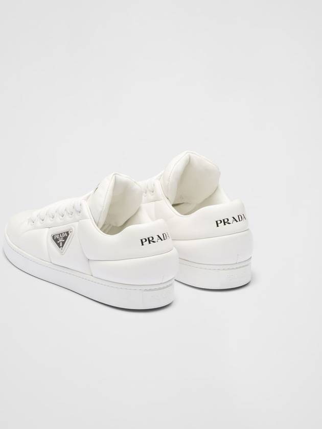 Logo Quilted Nappa Leather Low Top Sneakers White - PRADA - BALAAN 4