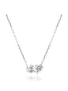 Mesmera Double Heart Crystal Necklace Silver - SWAROVSKI - BALAAN 2